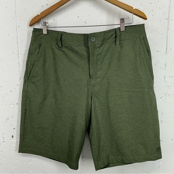 Hang Ten Other - Hang Ten Men’s size 34 Green & Black Houndstooth Print Flat Front Shorts